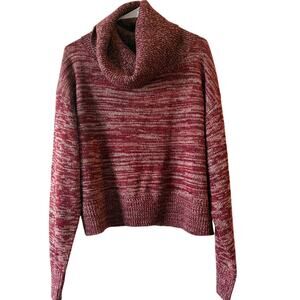 NEW Women's Joyfolie Harietta Cowl Neck Backless Sweater in Burgandy XL